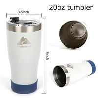 Ozark Trail Stainless Steel Vacuum Tumblers, 20 oz, Grey