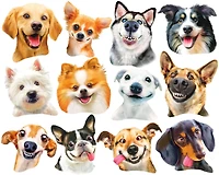 Cra-Z-Art 12 Mini Casse-Têtes en formés des chiens autophotos - 500pcs totales