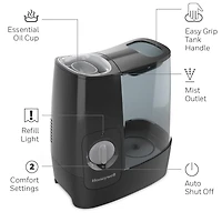 Honeywell HWM845BC Warm Mist Humidifier, Soothing comfort