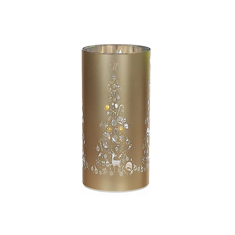 Led Cylinder Glass Stand Christmas Tree