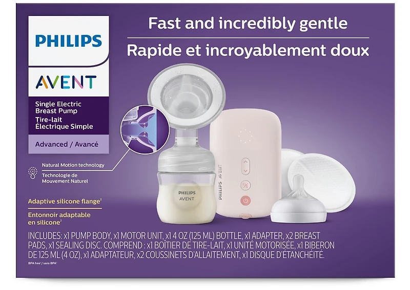 Philips Avent Single Electric Breast Pump Advanced, with Natural Motion Technology, SCF391/62, Philips Avent Single Electric Breast Pump Advanced