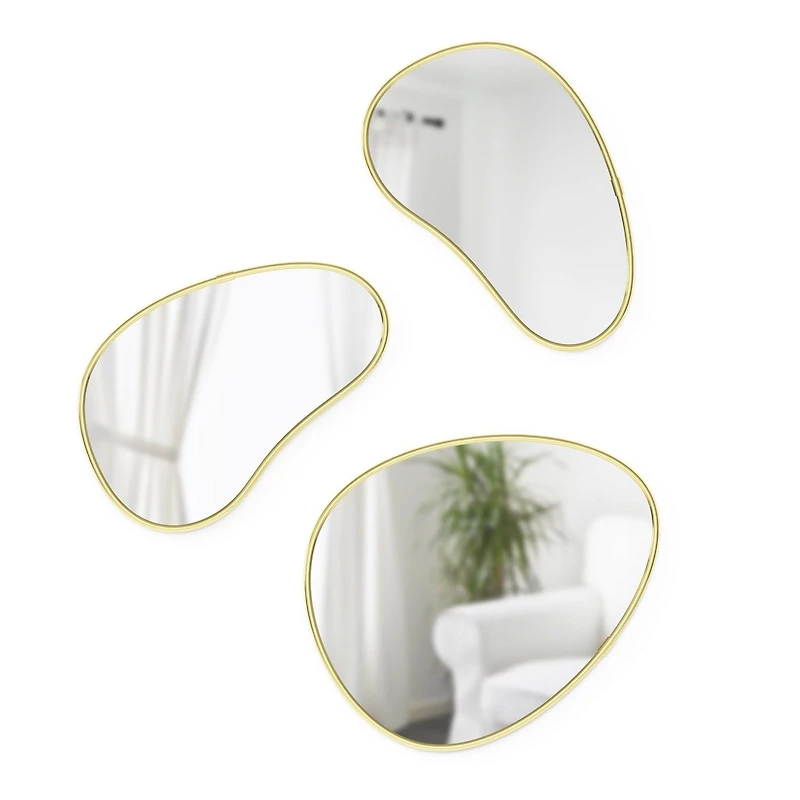 Umbra Miroirs Hubba Pebble, Lot de 3