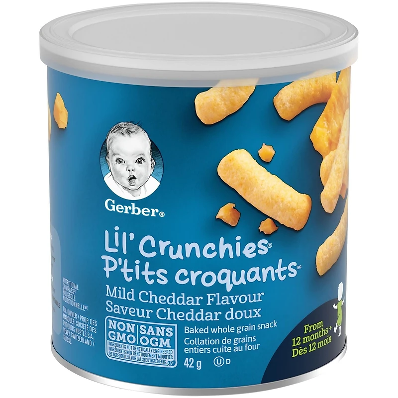 GERBER® LIL’ CRUNCHIES®, Mild Cheddar, Toddler Snacks 42 g, 42 GR