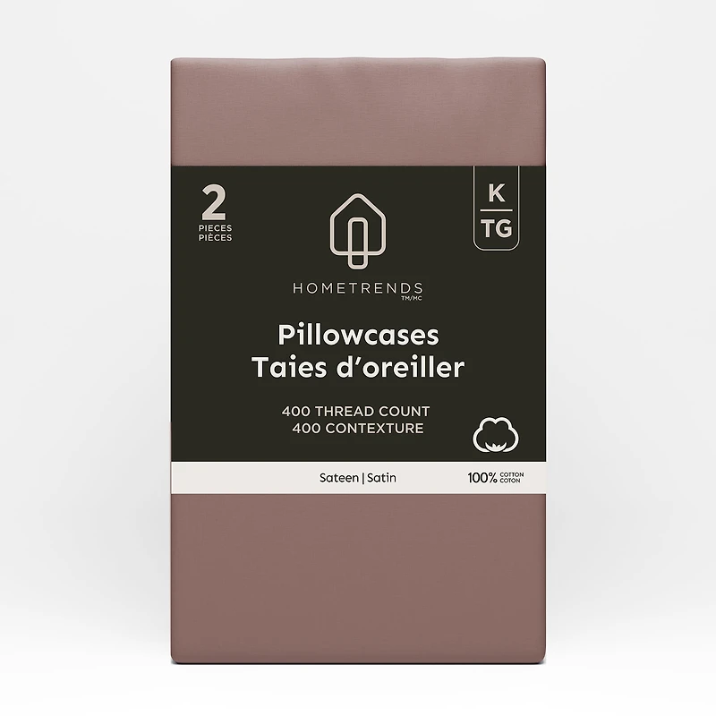 hometrends 100% Cotton Pillowcases, Size: Standard/King