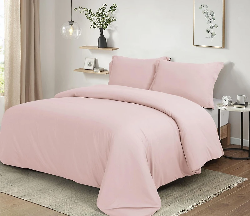 Ensemble de housse de couette unie ultradouce