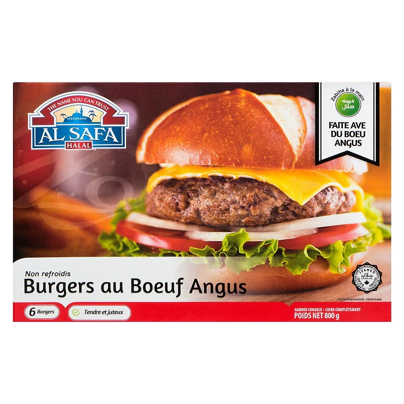 Burger au boeuf cru Angus d'Al Safa Halal 800g