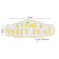 IH Casa Decor Mdf Lemon Home Sweet Home Wall Plaque
