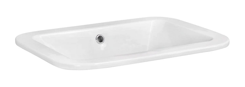 American Imaginations 21.75-in. W Drop In White Bathroom Vessel Sink Set For Deck Mount Drilling AI-31574
