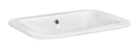 American Imaginations 21.75-in. W Drop In White Bathroom Vessel Sink Set For Deck Mount Drilling AI-31574