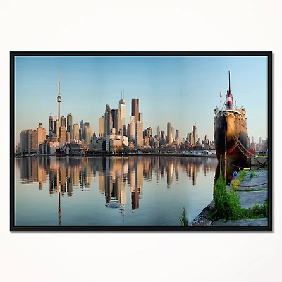 Design Art Panorama De La Ville De Toronto  Sur Toile Encadrée