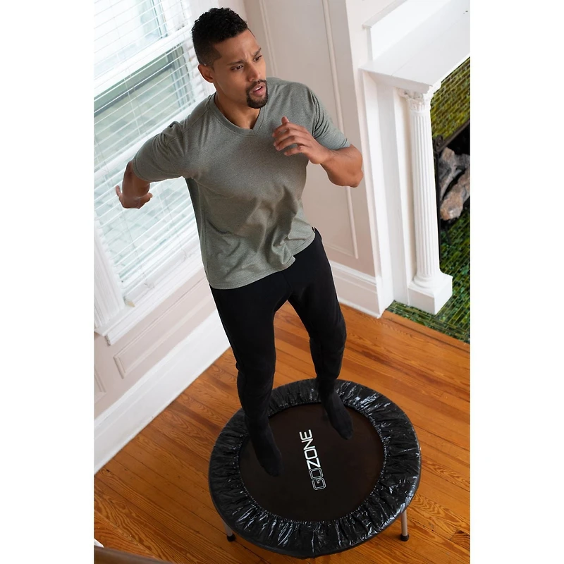 Mini trampoline d’exercice 91,4 cm GoZone – Noir Avec housse rembourrée
