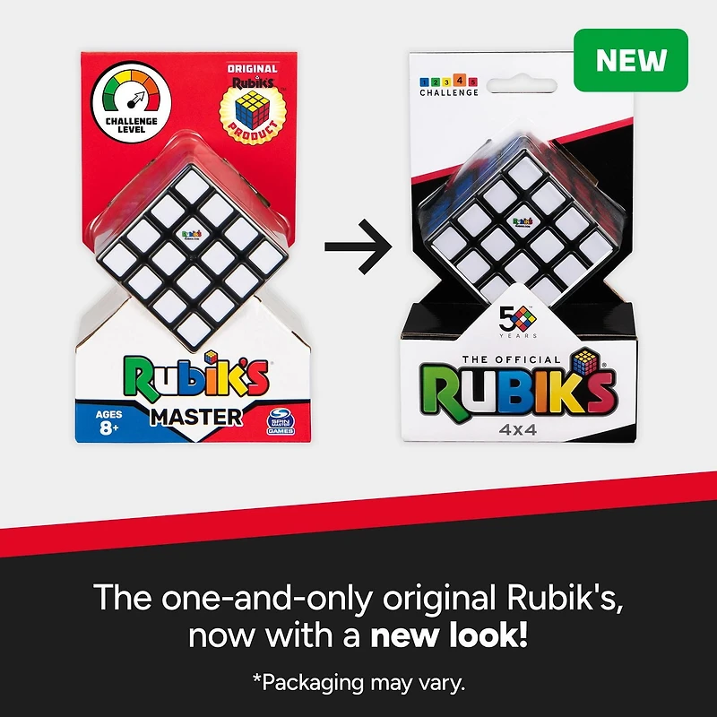 Rubik’s Cube, 4x4 Master Cube Colour-Matching Puzzle, Bigger Bolder Version of the Classic, Rubik’s Cube 4x4 Puzzle