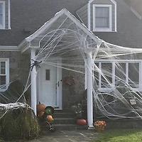 Fun World Halloween Decoration Stretch Spider Web White, 18.58 sq m