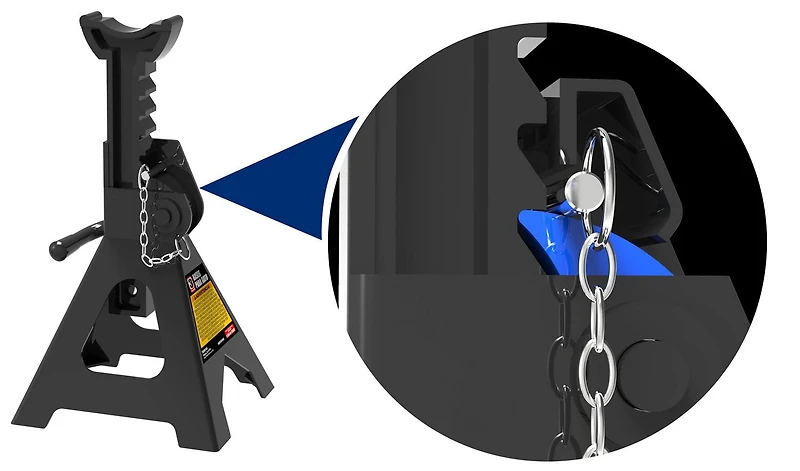 BLACKJACK Ratcheting Jack Stands - 3 Ton Capacity, 3 Ton Jack Stands