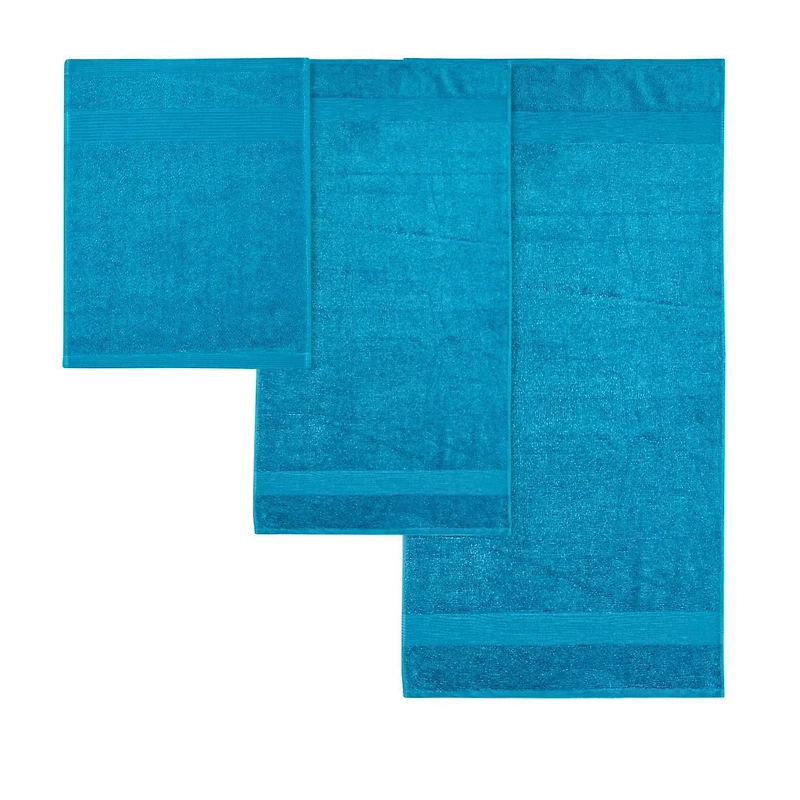 Ensemble de 8 serviettes en coton 100% zéro torsion 600 GSM Camelot, hautement absorbant | 2 serviettes de bain, 2 essuie-mains et 4 débarbouillettes