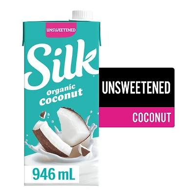 Silk Organic Coconut Milk alternative, Unsweetened, Dairy Free, Shelf Stable, 946 mL
