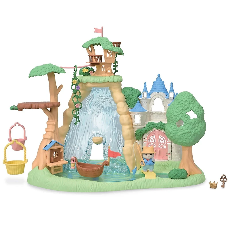 Calico Critters Secret Forest Falls, ensemble de jeu pour maison de poupée avec figurine et accessoires
