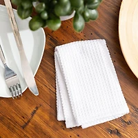 Serviette à vaisselle FabStyles Broadway gaufré, lot de 6, coton filé à l'anneau, absorbant
