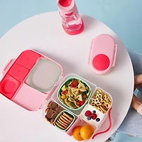 b.box - Boîte à déjeuner de style Bento à 5 compartiments pour enfants, tout-petits, enfants, récipient de stockage des aliments sans BPA avec sac isotherme, boîte alimentaire à emporter avec poignées