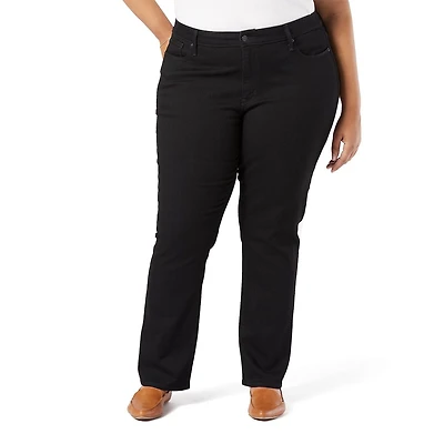 Levi Strauss Signature.MC Jean droit mi-taille Plus pour femme