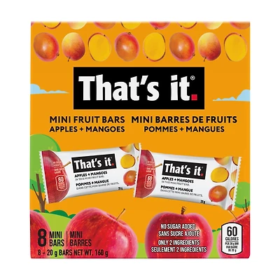 That's it. Mini Barre de Fruits à la Mangue 8 Barres 20 g