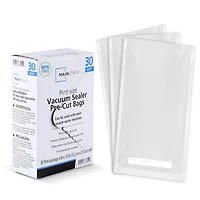 Mainstays Pre-Cut Vacuum Seal Bags, 1 Pint , 30 Count , Clear