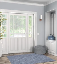 Fuller 3' x 5' Washable Accent Rug, Grey and Ivory