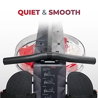 Sunny Health & Fitness Hydro Compact Water Rowing Machine with 6-Level Water Resistance, Elevated Floor Clearance & Exclusive SunnyFit® App Enhanced Bluetooth Connectivity - SF-RW522073…