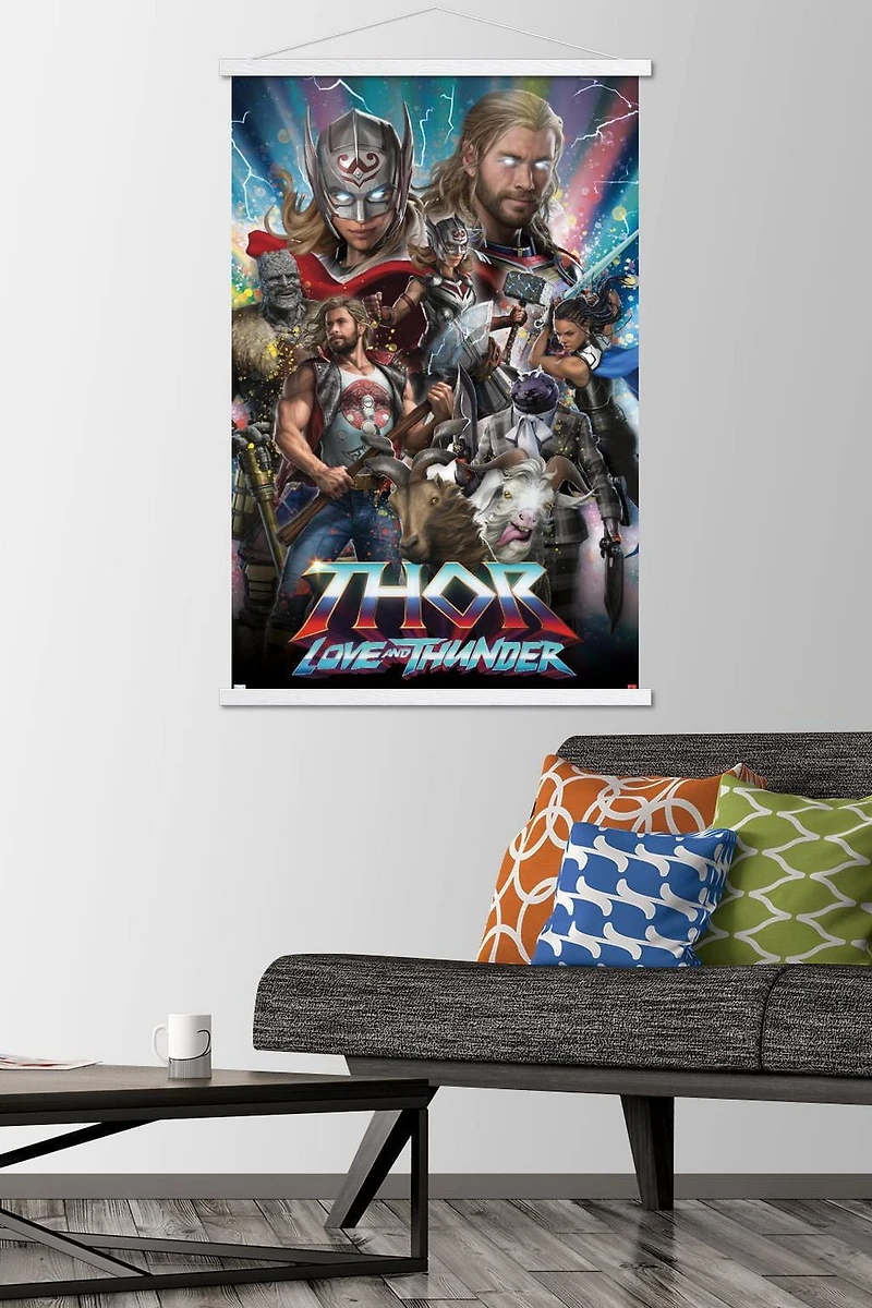 Marvel Thor: Love and Thunder - Amazing Wall Poster, 22.375" x 34" Framed