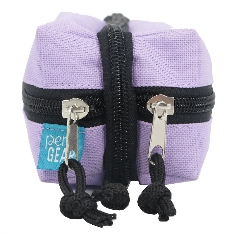 PEN+GEAR CUBOID 3 ZIPPER COMPARTMENTS PENCIL CASE, PURPLE