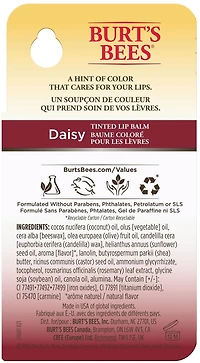 Burt’s Bees® 100% Natural Origin Moisturizing Tinted Lip Balm, Daisy with Shea Butter -
