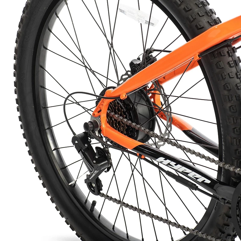 Hyper Bicycles 27.5" 36V Hero Lectro Electric Mountain Bike, Orange Black, Hyper 27.5" Hero E bike Mtn Org Blck