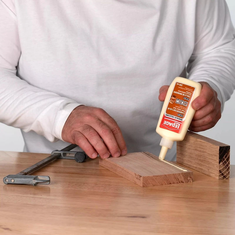 LePage Pro Carpenter's Wood Glue, 150 mL, bonds stronger than wood itself