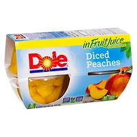 Dole Diced Peaches in Fruit Juices, 4 Cups, 428  mL