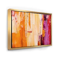 Designart Grunge Green Abstract FLOAT FRAME WALL ART