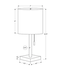 Monarch Specialties Lighting, Set Of 2, 17"h, Table Lamp, Usb Port Included, Nickel Metal, Ivory / Cream Shade, Contemporary