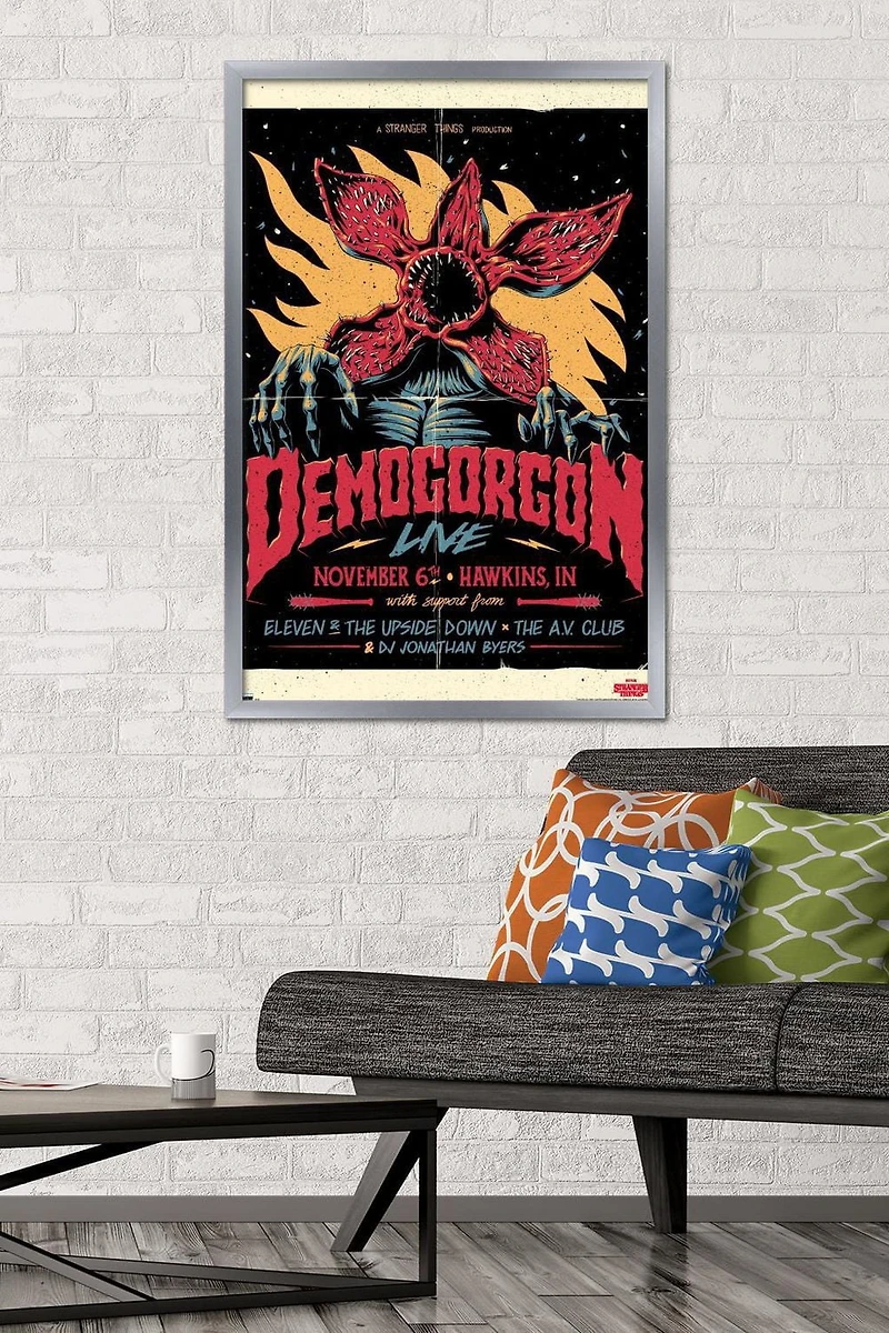 Netflix Stranger Things - Demogorgon Live Wall Poster, 22.375" x 34" Framed