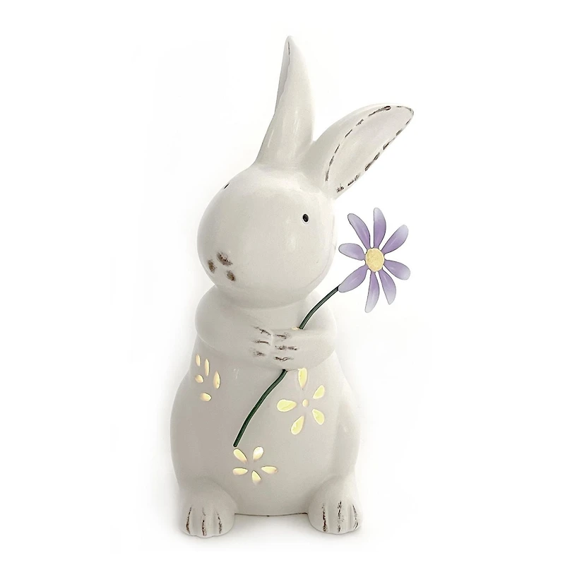 CERAMIC RABBIT PURPLE TABLE