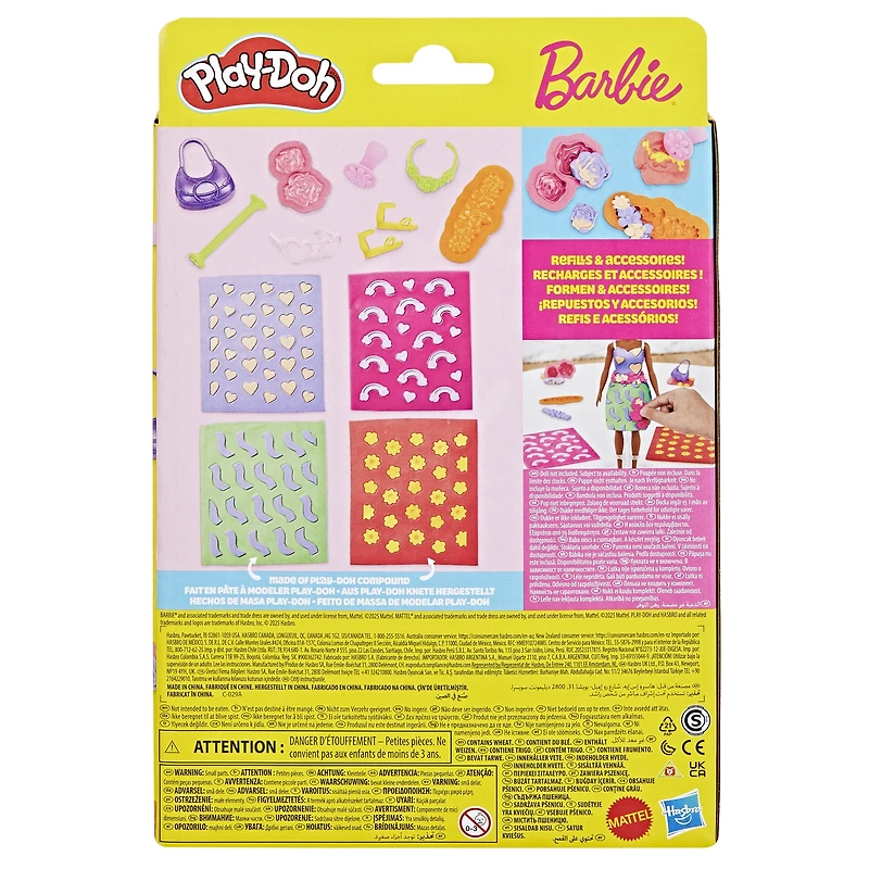 Play-Doh Barbie Fleurs et fleurons, recharges pour coffret de pâte à modeler