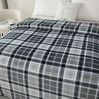 Couverture en peluche Mainstays carreaux gris T Taille : 1 place - Très grand