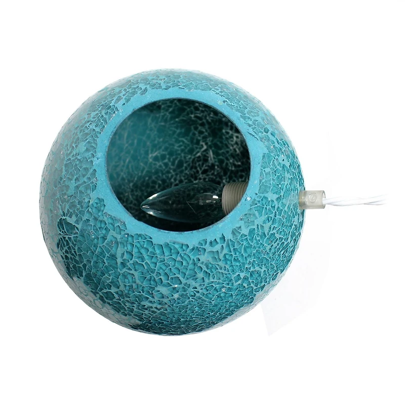 Simple Designs 1 Light Mosaic Stone Ball Table Lamp