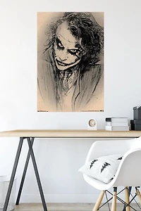 DC Comics Movie - The Dark Knight - The Joker - Sketch Wall Poster, 14.725" x 22.375"