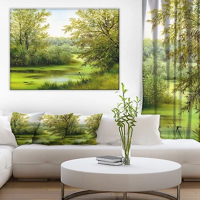 Impression sur toile « Green Summer Landscape » Design Art