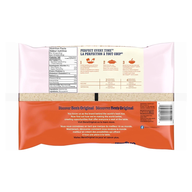 BEN'S ORIGINAL Jasmine Rice, 1.6kg Bag, Perfect Every Time™