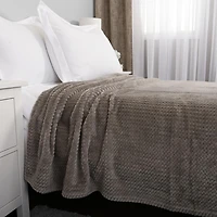 Jacquard Velvet Touch Blanket, Grey 66" x 96"