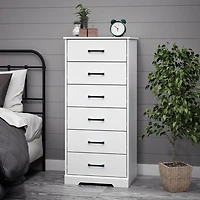 Prepac Rustic Ridge 6 Drawer 18.5"D x 23.75"W x 51.5"H Dresser