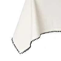 Thyme & Table Nappe rectangulaire 102", Pom Blanc