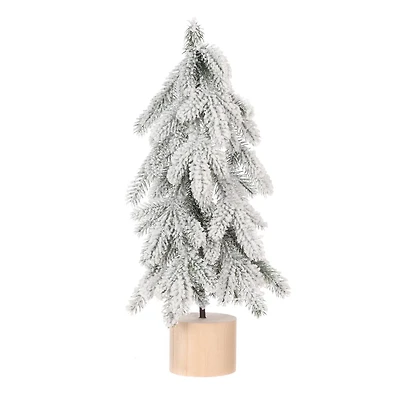HOLIDAY TIME 18IN SNOW POTTED TREE, SNOW POTTED TREE