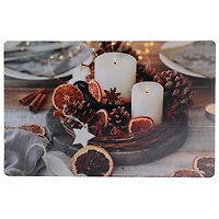Set De Table En Plastique (Bougies Épicées) - Lot De 12