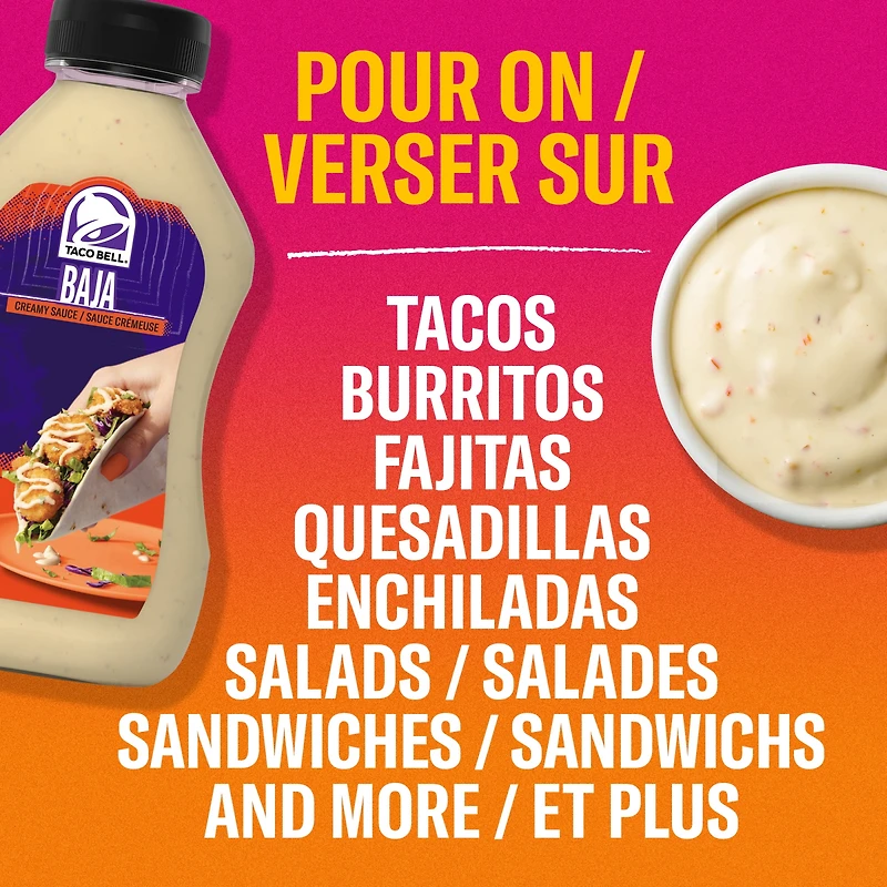 Taco Bell Creamy Baja Sauce, 354 mL Bottle, TB CREAMY BAJA SAUCE